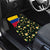 Colombia Yellow Flower Pattern Car Mats with Flag Colors and Floree de Libertad Design - Wonder Print Shop
