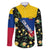 Colombia Yellow Flower Pattern Family Matching Long Sleeve Bodycon Dress and Hawaiian Shirt with Flag Colors and Floree de Libertad Design - Wonder Print Shop