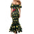 Colombia Yellow Flower Pattern Family Matching Mermaid Dress and Hawaiian Shirt with Flag Colors and Floree de Libertad Design - Wonder Print Shop