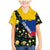 Colombia Yellow Flower Pattern Family Matching Mermaid Dress and Hawaiian Shirt with Flag Colors and Floree de Libertad Design - Wonder Print Shop