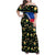 Colombia Yellow Flower Pattern Family Matching Off Shoulder Maxi Dress and Hawaiian Shirt with Flag Colors and Floree de Libertad Design - Wonder Print Shop