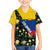 Colombia Yellow Flower Pattern Family Matching Off Shoulder Maxi Dress and Hawaiian Shirt with Flag Colors and Floree de Libertad Design - Wonder Print Shop