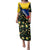 Colombia Yellow Flower Pattern Family Matching Puletasi and Hawaiian Shirt with Flag Colors and Floree de Libertad Design - Wonder Print Shop