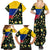 Colombia Yellow Flower Pattern Family Matching Summer Maxi Dress and Hawaiian Shirt with Flag Colors and Floree de Libertad Design - Wonder Print Shop