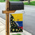 Colombia Yellow Flower Pattern Garden Flag with Flag Colors and Floree de Libertad Design - Wonder Print Shop