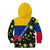 Colombia Yellow Flower Pattern Kid Hoodie with Flag Colors and Floree de Libertad Design - Wonder Print Shop