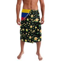 Colombia Yellow Flower Pattern Lavalava with Flag Colors and Floree de Libertad Design - Wonder Print Shop