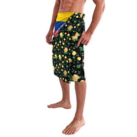Colombia Yellow Flower Pattern Lavalava with Flag Colors and Floree de Libertad Design - Wonder Print Shop