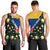 Colombia Yellow Flower Pattern Men Tank Top with Flag Colors and Floree de Libertad Design - Wonder Print Shop