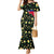 Colombia Yellow Flower Pattern Mermaid Dress with Flag Colors and Floree de Libertad Design - Wonder Print Shop