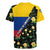 Colombia Yellow Flower Pattern Rugby Jersey with Flag Colors and Floree de Libertad Design - Wonder Print Shop