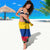 Colombia Yellow Flower Pattern Sarong with Flag Colors and Floree de Libertad Design - Wonder Print Shop