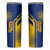 Colombia Yellow Flower Pattern Skinny Tumbler with Flag Colors and Floree de Libertad Design - Wonder Print Shop