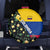 Colombia Yellow Flower Pattern Spare Tire Cover with Flag Colors and Floree de Libertad Design - Wonder Print Shop