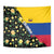 Colombia Yellow Flower Pattern Tapestry with Flag Colors and Floree de Libertad Design - Wonder Print Shop