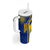 Colombia Yellow Flower Pattern Tumbler With Handle with Flag Colors and Floree de Libertad Design - Wonder Print Shop