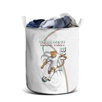 Personalized Iran Football Cheetah Laundry Basket Team Melli Persian Soccer Graphic Art