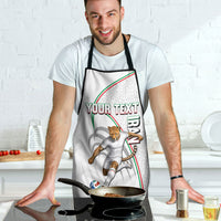 Personalized Iran Football Cheetah Apron Team Melli Persian Soccer Graphic Art