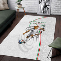 Personalized Iran Football Cheetah Area Rug Team Melli Persian Soccer Graphic Art