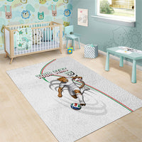 Personalized Iran Football Cheetah Area Rug Team Melli Persian Soccer Graphic Art