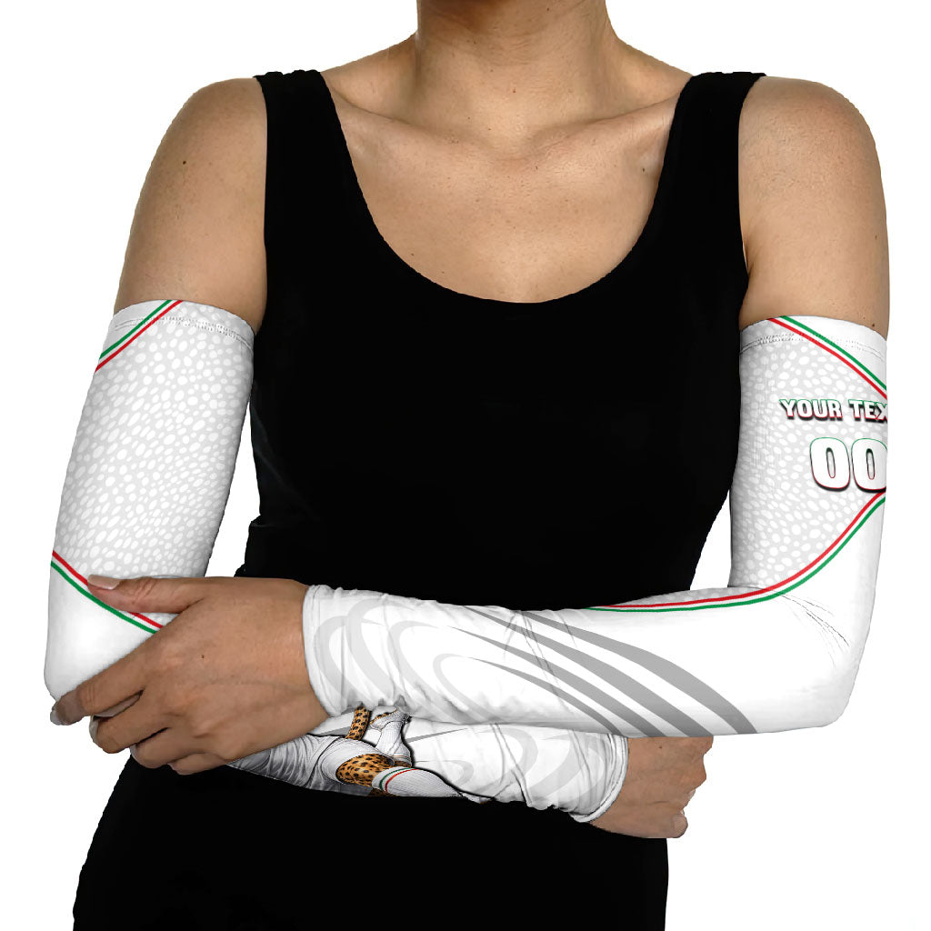 Personalized Iran Football Cheetah Arm Sleeves Team Melli Persian Soccer Graphic Art