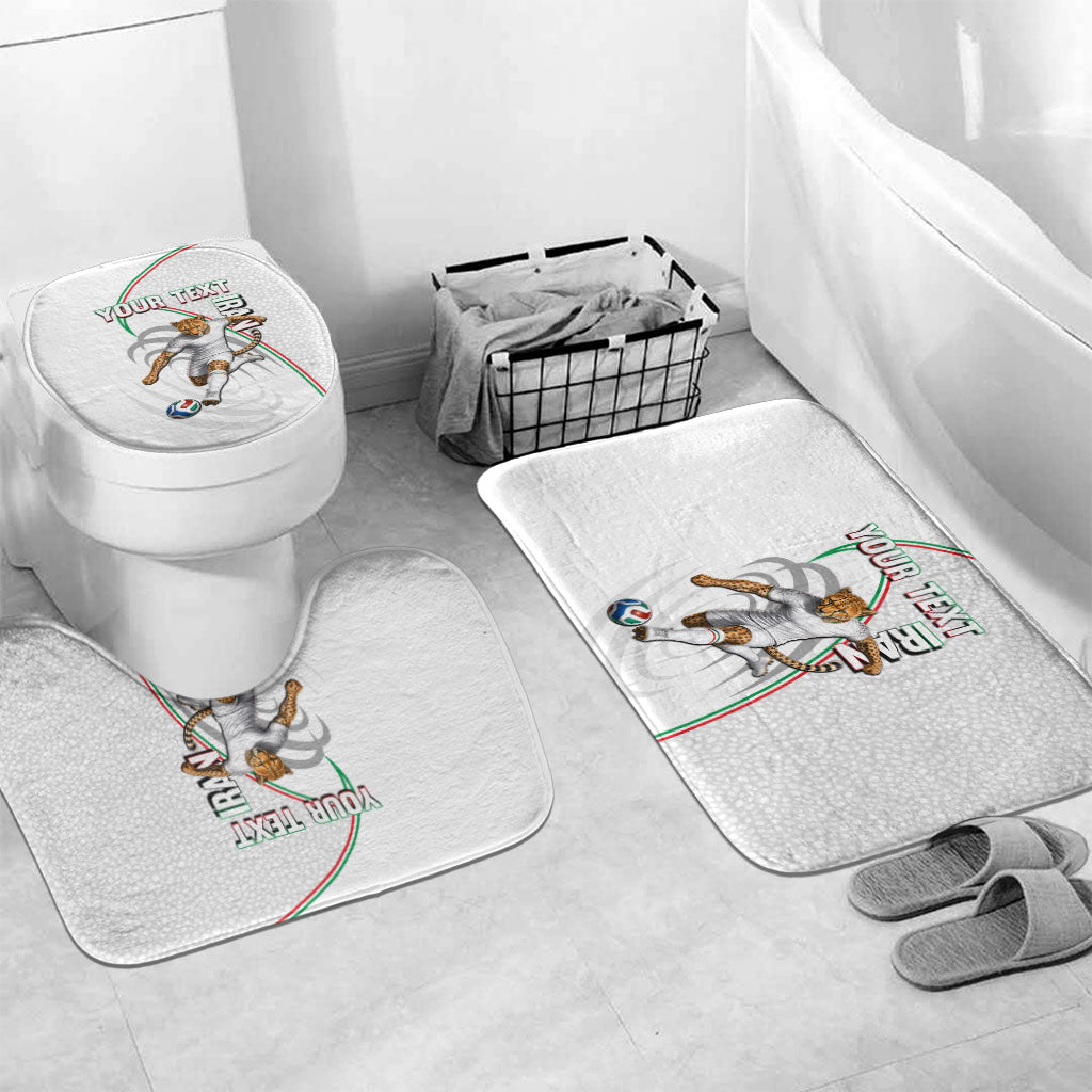 Personalized Iran Football Cheetah Bathroom Set Team Melli Persian Soccer Graphic Art