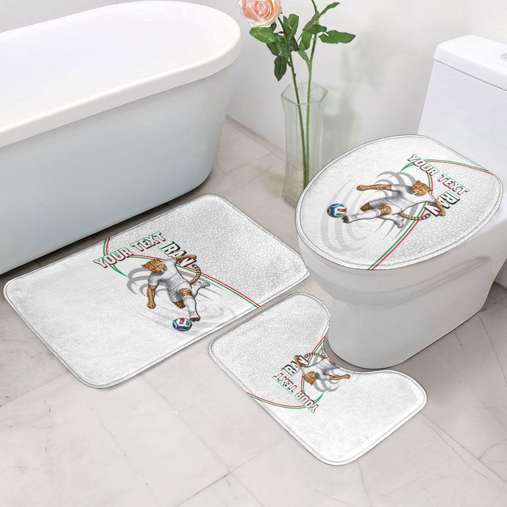 Personalized Iran Football Cheetah Bathroom Set Team Melli Persian Soccer Graphic Art
