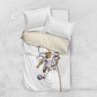 Personalized Iran Football Cheetah Bedding Set Team Melli Persian Soccer Graphic Art