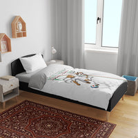 Personalized Iran Football Cheetah Bedding Set Team Melli Persian Soccer Graphic Art