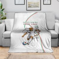 Personalized Iran Football Cheetah Blanket Team Melli Persian Soccer Graphic Art
