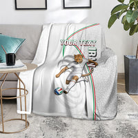 Personalized Iran Football Cheetah Blanket Team Melli Persian Soccer Graphic Art
