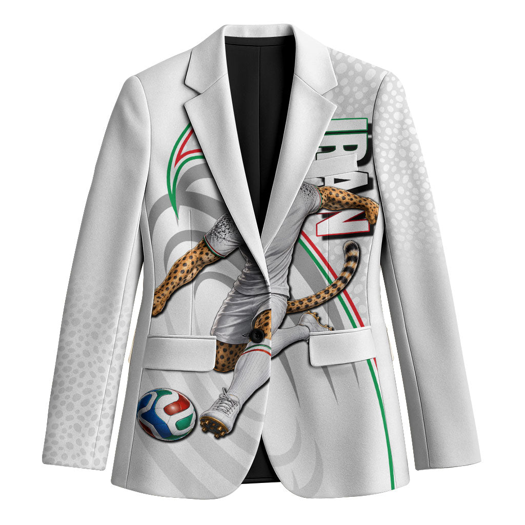 Personalized Iran Football Cheetah Blazer Team Melli Persian Soccer Graphic Art