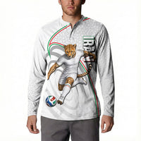 Personalized Iran Football Cheetah Button Sweatshirt Team Melli Persian Soccer Graphic Art