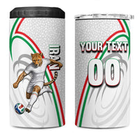 Personalized Iran Football Cheetah 4 in 1 Can Cooler Tumbler Team Melli Persian Soccer Graphic Art