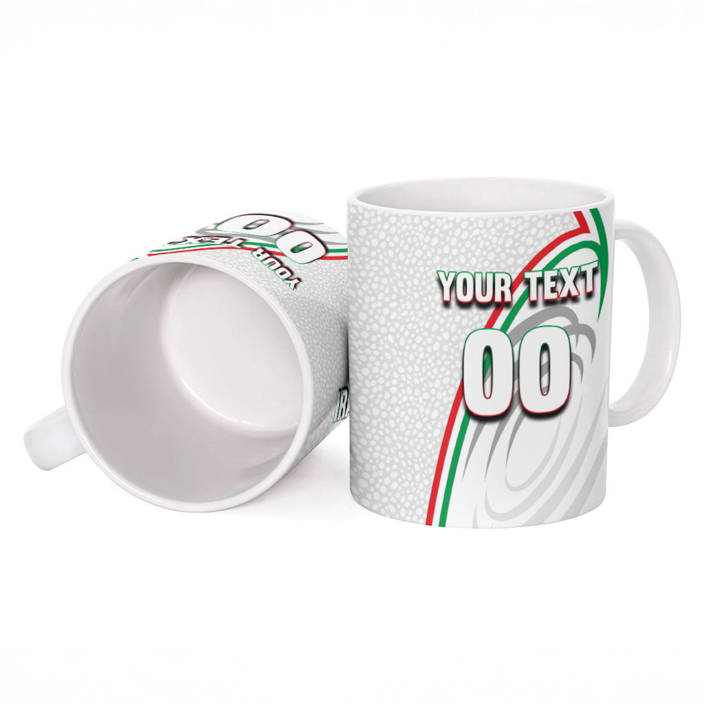 Personalized Iran Football Cheetah Ceramic Mug Team Melli Persian Soccer Graphic Art