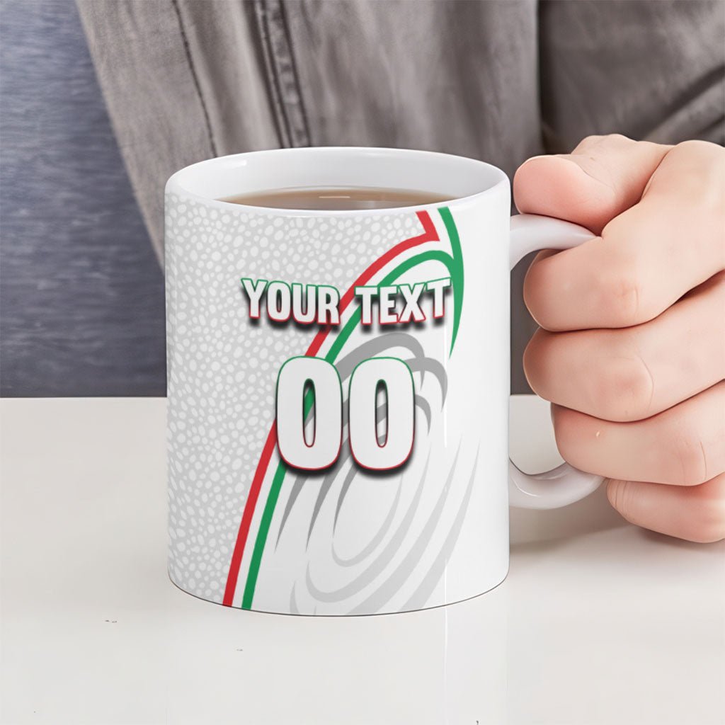 Personalized Iran Football Cheetah Ceramic Mug Team Melli Persian Soccer Graphic Art