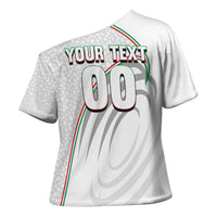 Personalized Iran Football Cheetah Cross Shoulder Shirt Team Melli Persian Soccer Graphic Art