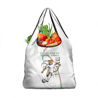 Personalized Iran Football Cheetah Grocery Bag Team Melli Persian Soccer Graphic Art