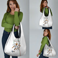 Personalized Iran Football Cheetah Grocery Bag Team Melli Persian Soccer Graphic Art