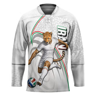Personalized Iran Football Cheetah Hockey Jersey Team Melli Persian Soccer Graphic Art