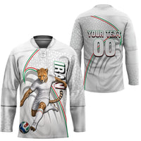 Personalized Iran Football Cheetah Hockey Jersey Team Melli Persian Soccer Graphic Art