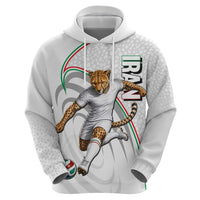 Personalized Iran Football Cheetah Hoodie Team Melli Persian Soccer Graphic Art