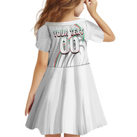Personalized Iran Football Cheetah Kid Short Sleeve Dress Team Melli Persian Soccer Graphic Art