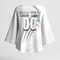 Personalized Iran Football Cheetah Kimono Sleeve Blouse Team Melli Persian Soccer Graphic Art