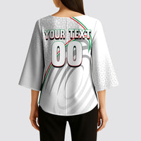 Personalized Iran Football Cheetah Kimono Sleeve Blouse Team Melli Persian Soccer Graphic Art