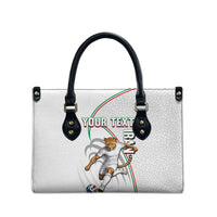Personalized Iran Football Cheetah Leather Bag Team Melli Persian Soccer Graphic Art