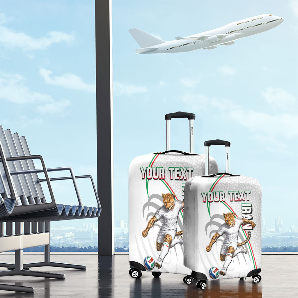 Personalized Iran Football Cheetah Luggage Cover Team Melli Persian Soccer Graphic Art
