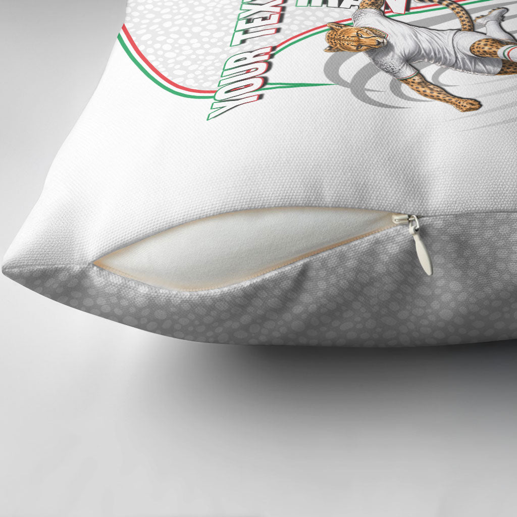 Personalized Iran Football Cheetah Pillow Cover Team Melli Persian Soccer Graphic Art