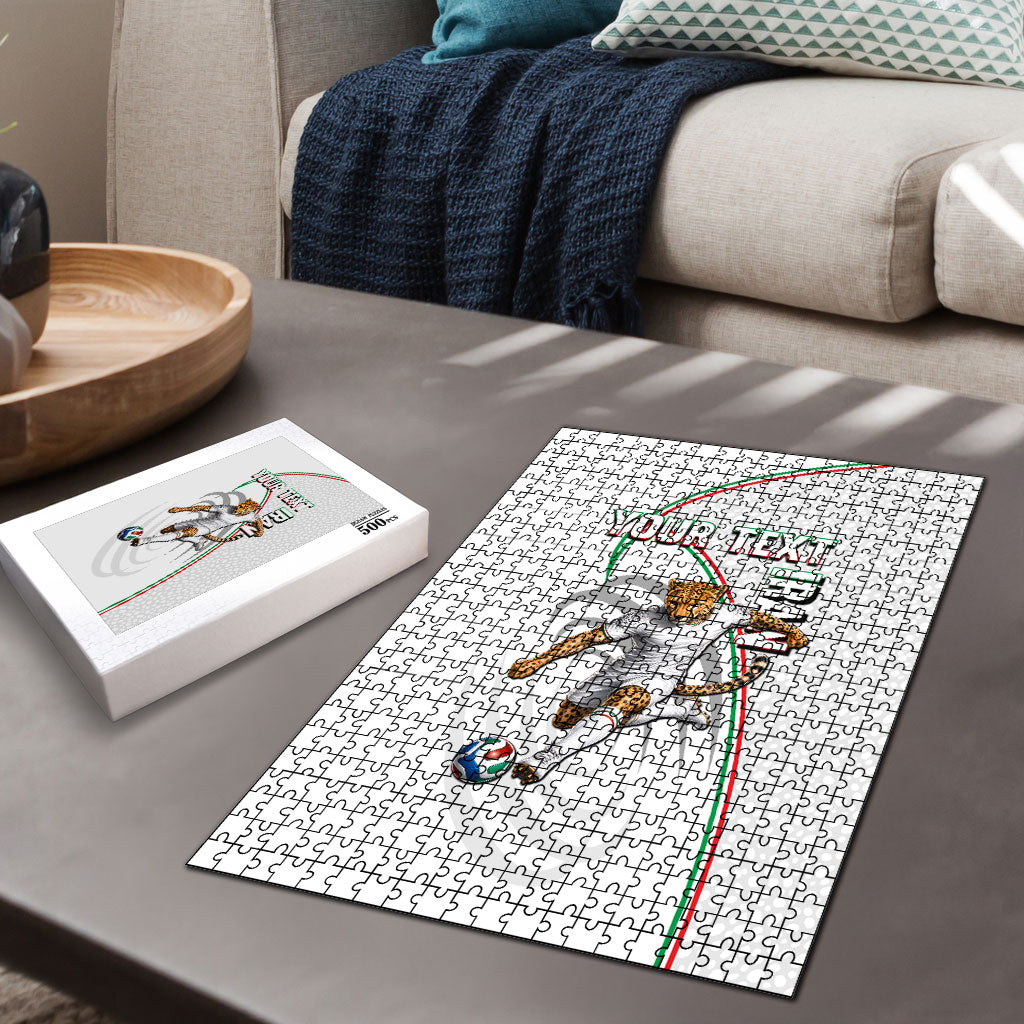 Personalized Iran Football Cheetah Puzzle Team Melli Persian Soccer Graphic Art