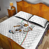 Personalized Iran Football Cheetah Quilt Bed Set Team Melli Persian Soccer Graphic Art